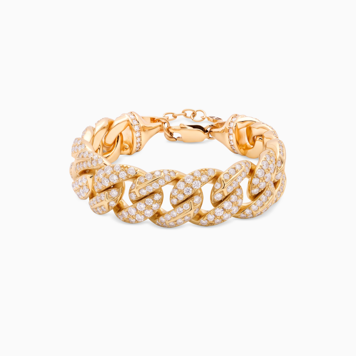 Bracelet Iced Icon Cuban link 15mm - Doré