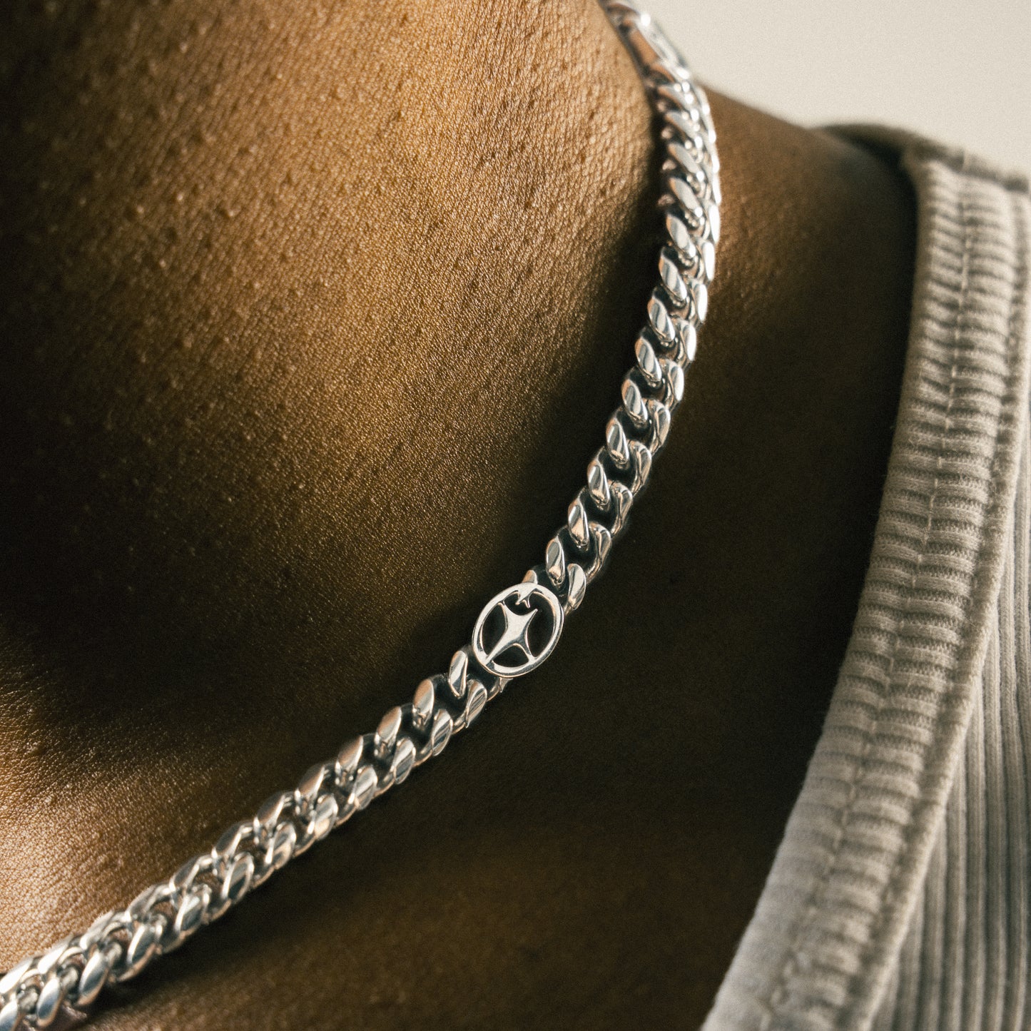 Chaîne Cuban link 6 mm Signature Argentée