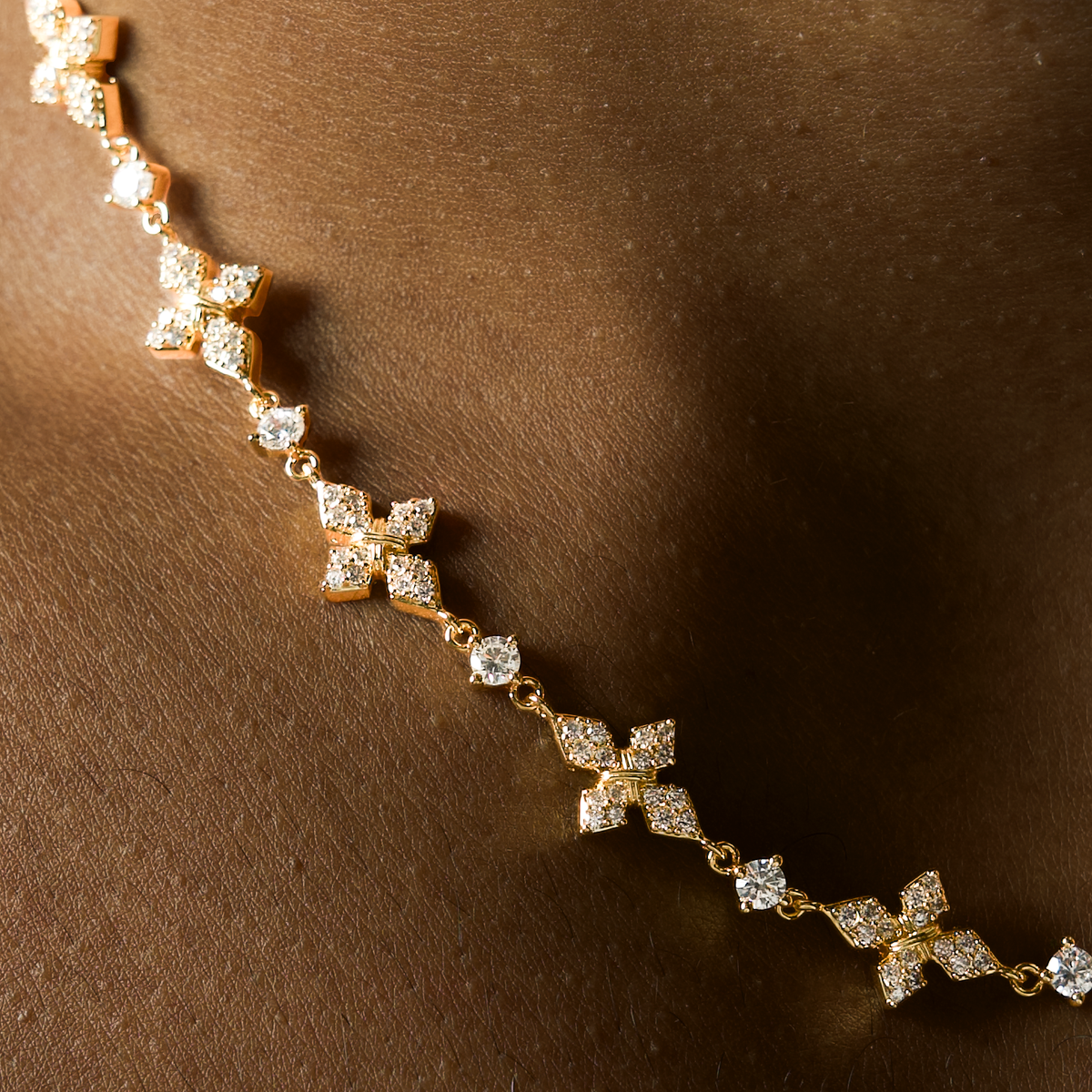 Chaîne Iced Celestial - Argent 925 / Dorure Or jaune & Moissanite VVS