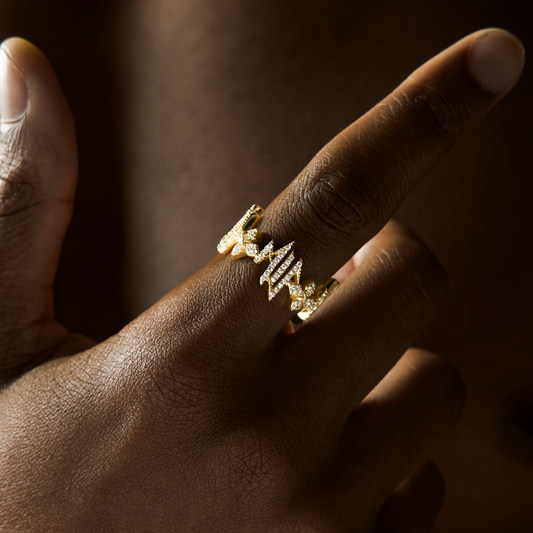 Iced MIS Ring - Doré