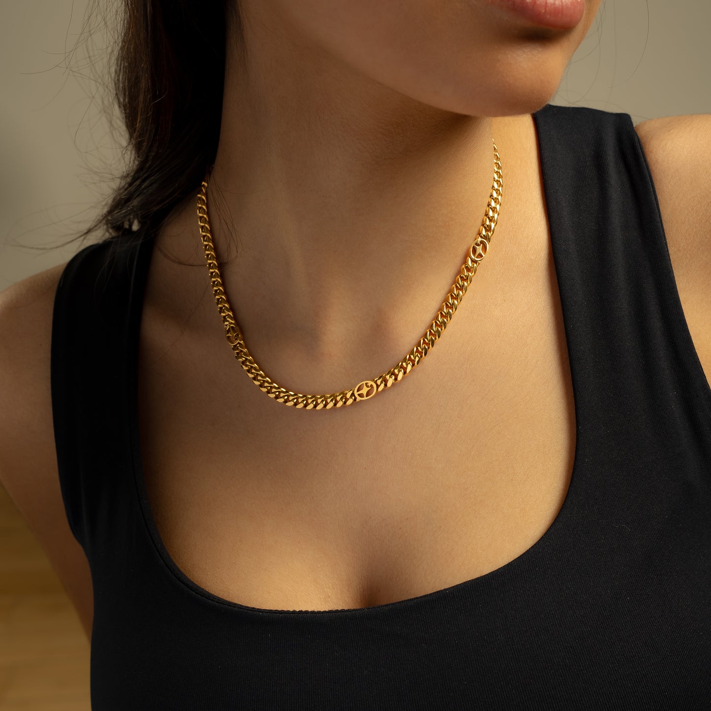 Cuban link chain 6 mm Signature Gold