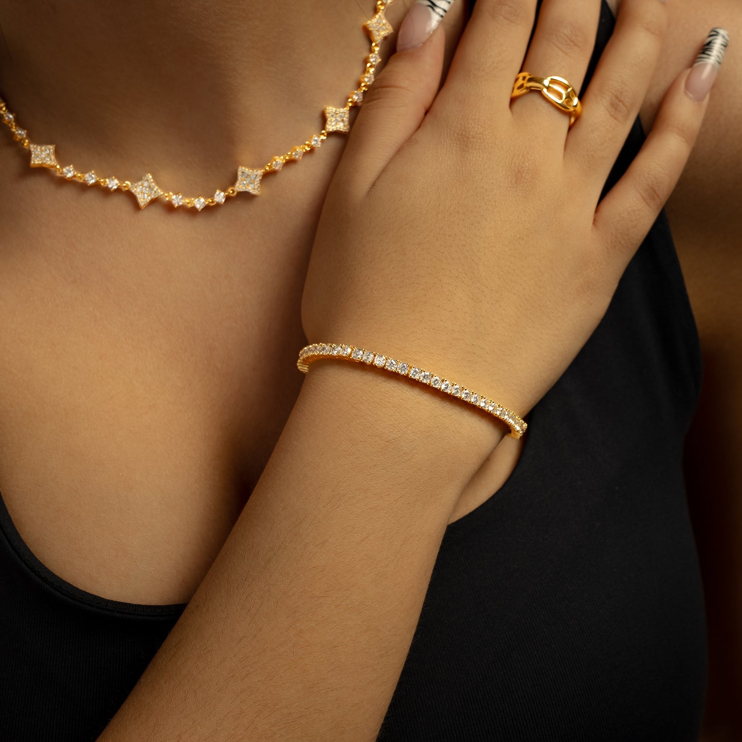 Tennis bracelet 3 mm gold