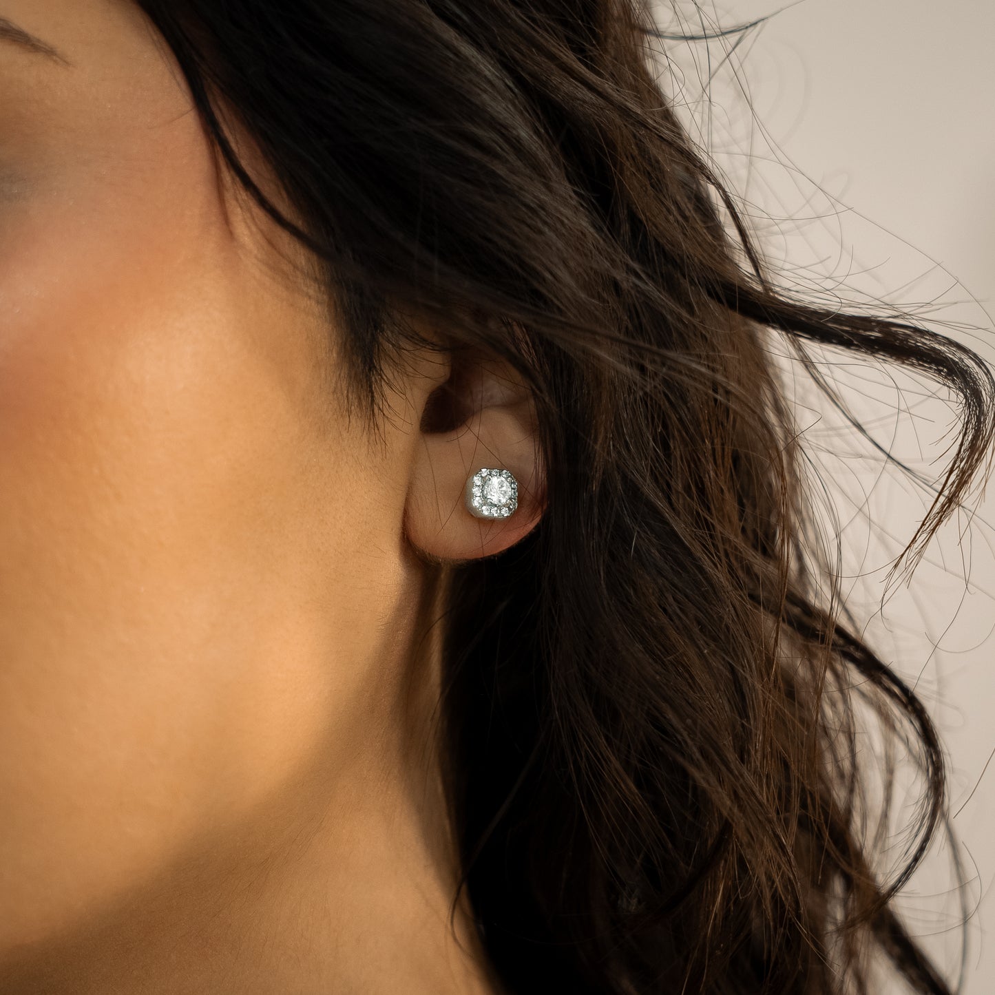 Pavé de brillance earrings argentées