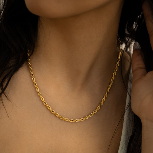 Rope chain 4 mm gold