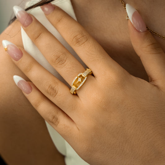 Iced H-ring signature dorée