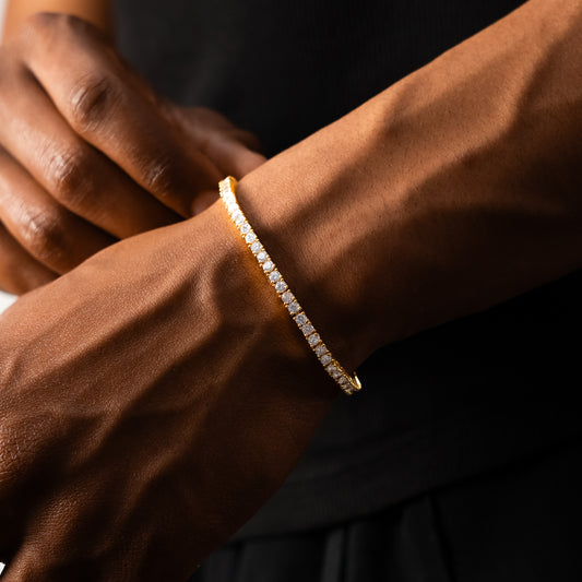 Tennis bracelet 3 mm gold