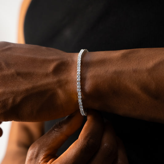 Bracelet Tennis 3 mm argenté