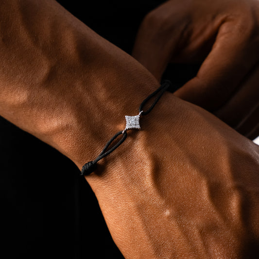 Star cord bracelet - Black