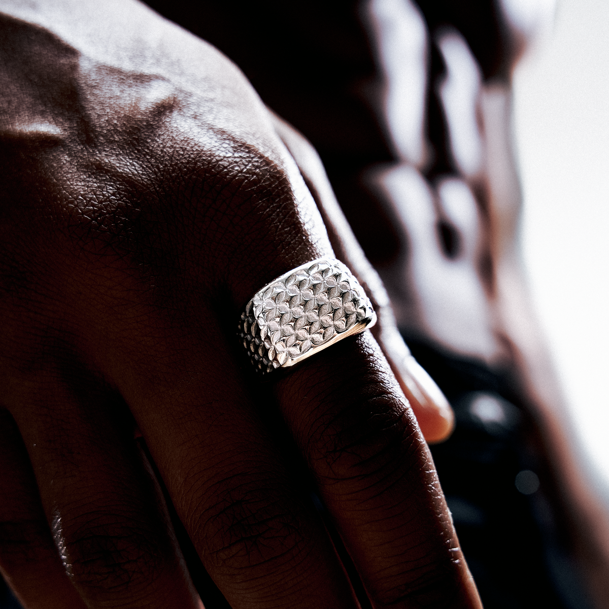 Starfield Square Signet ring - Silver