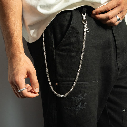 Wallet Chain Cuban link Signature 6 mm Silver