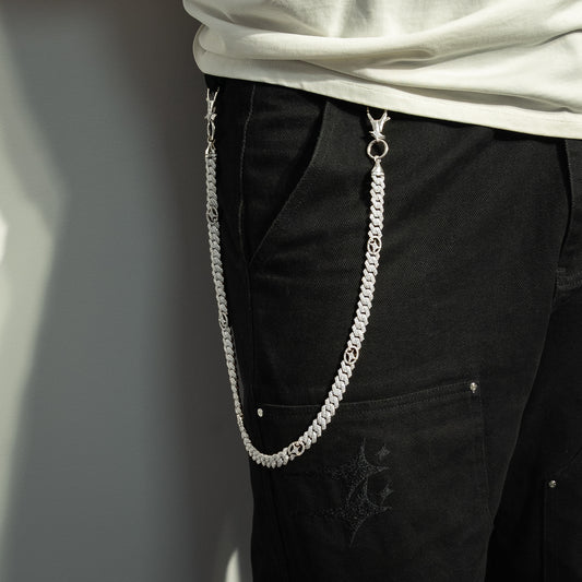 Wallet Chain Prong link Signature 10 mm Silver