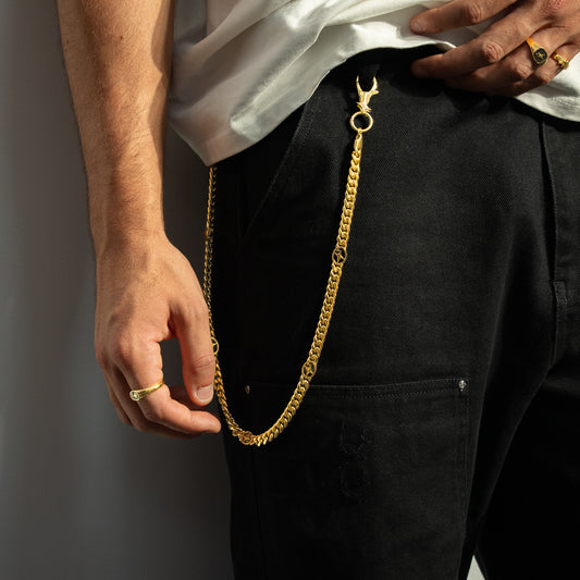 Wallet Chain Cuban link Signature 8 mm Gold