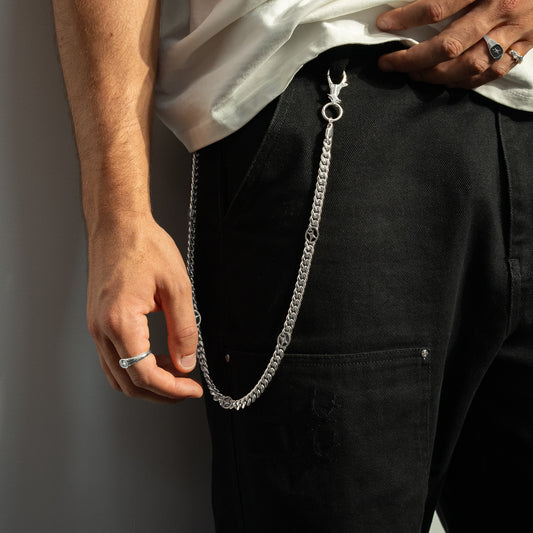 Wallet Chain Cuban link Signature 8 mm Silver