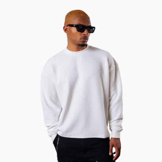 Pull waffle Make it Shine Blanc