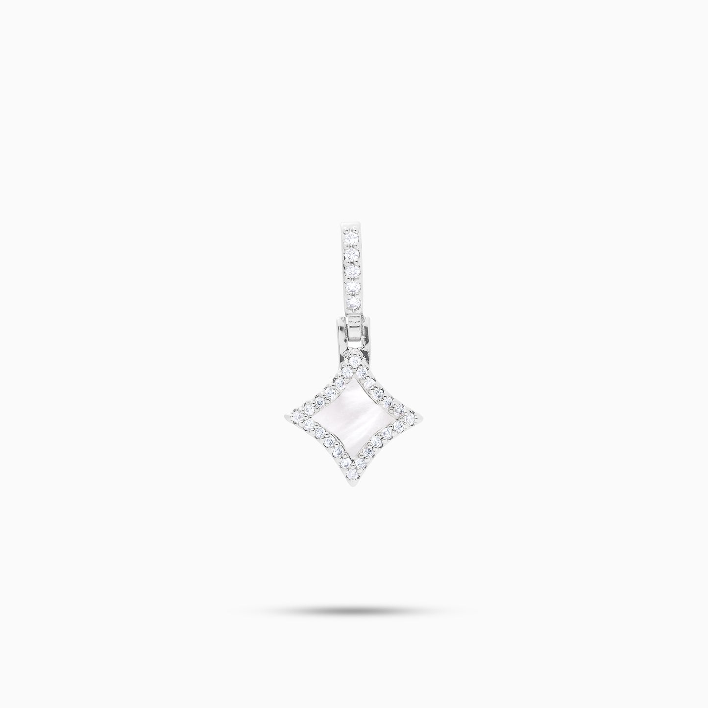 Star argentée - Motif Blanc