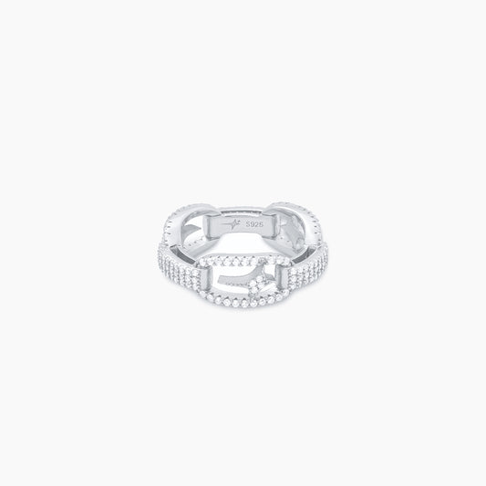 Iced H-ring signature silver