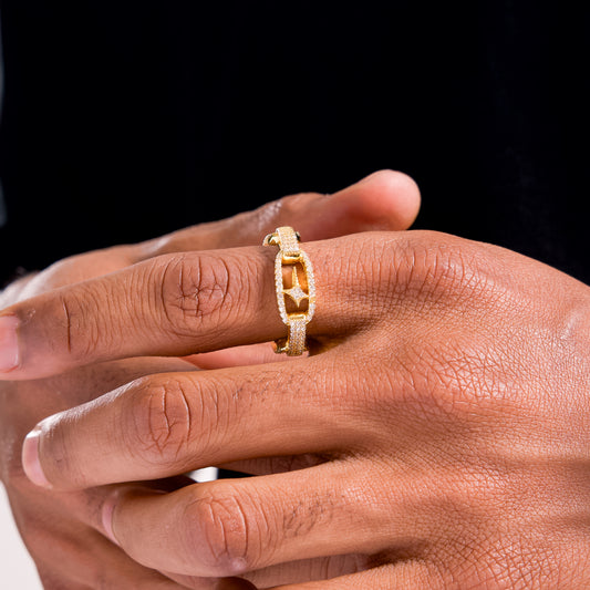 Iced H-ring signature gold