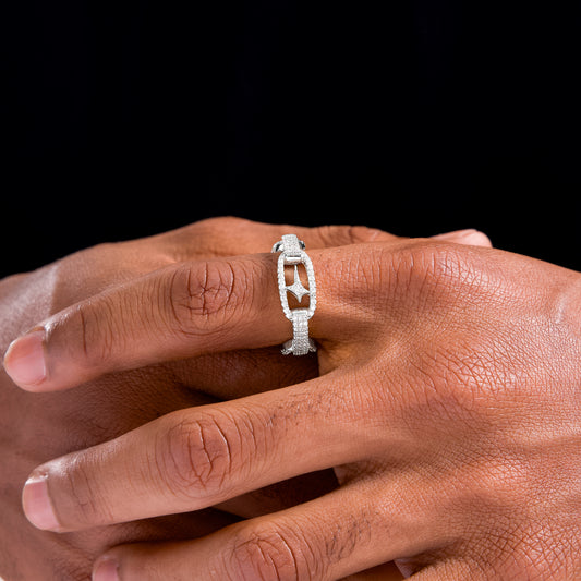 Iced H-ring signature silver