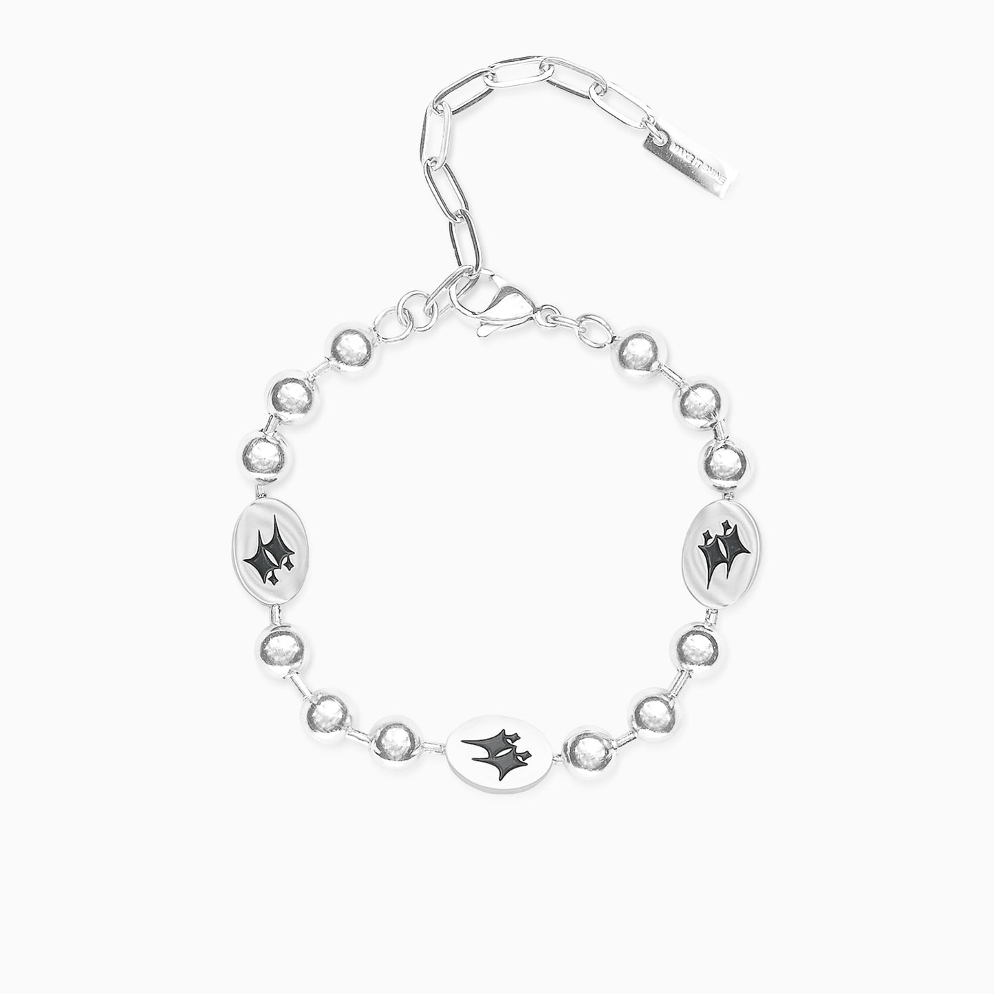 Signature Bead link bracelet Silver