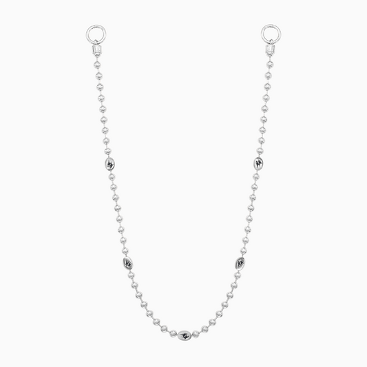 Wallet Chain Bead link Signature Silver