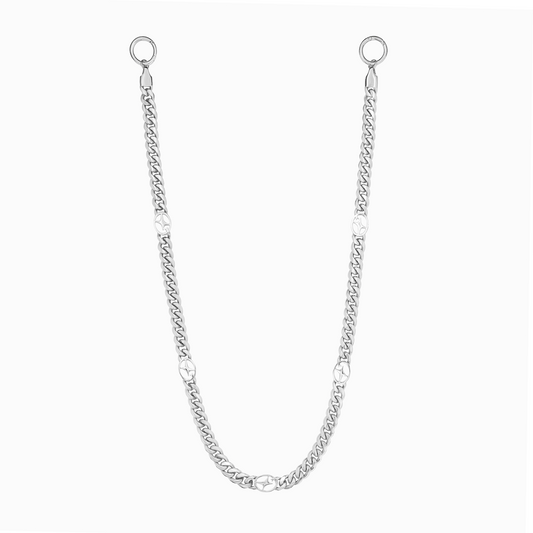 Wallet Chain Cuban link Signature 8 mm Silver