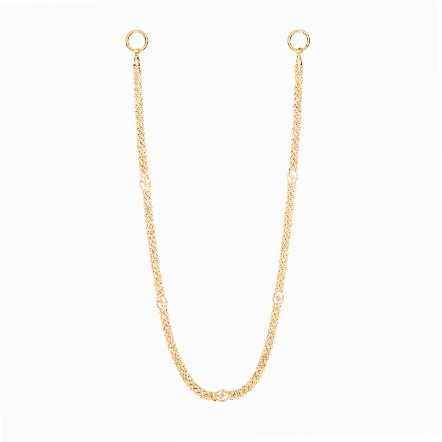 Wallet Chain Iced Cuban link Signature 5 mm Gold