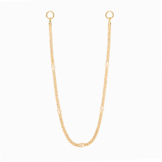 Wallet Chain Iced Cuban link Signature 5 mm Gold