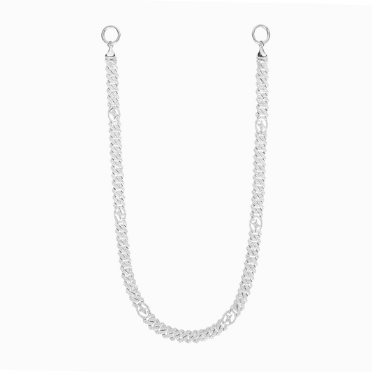 Wallet Chain Prong link Signature 10 mm Silver