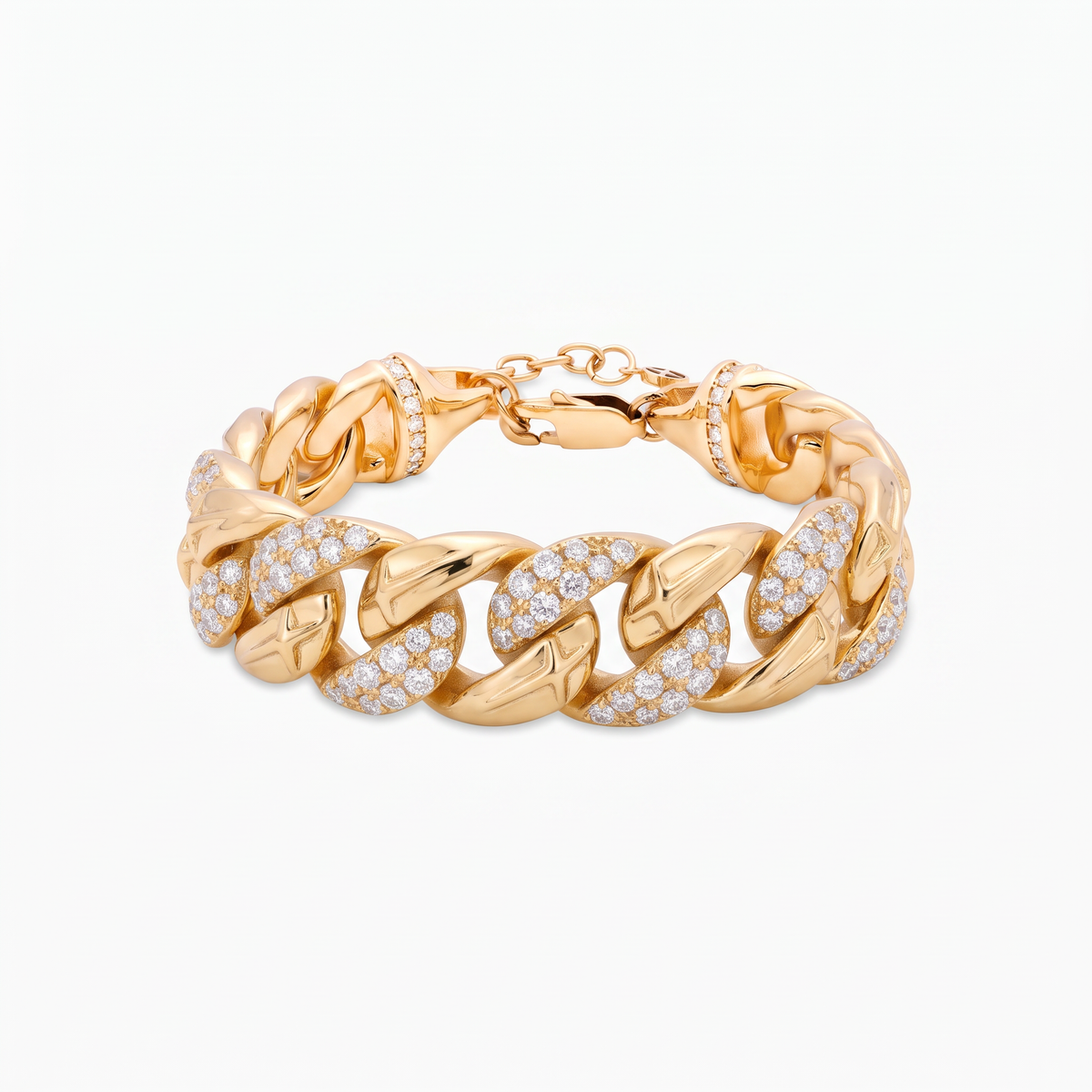 Iced Icon Cuban link Bracelet 15mm 1/2 - Gold
