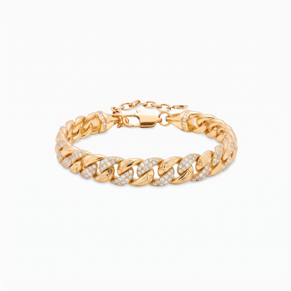 Iced Icon Cuban link Bracelet 8mm 1/2 - Gold