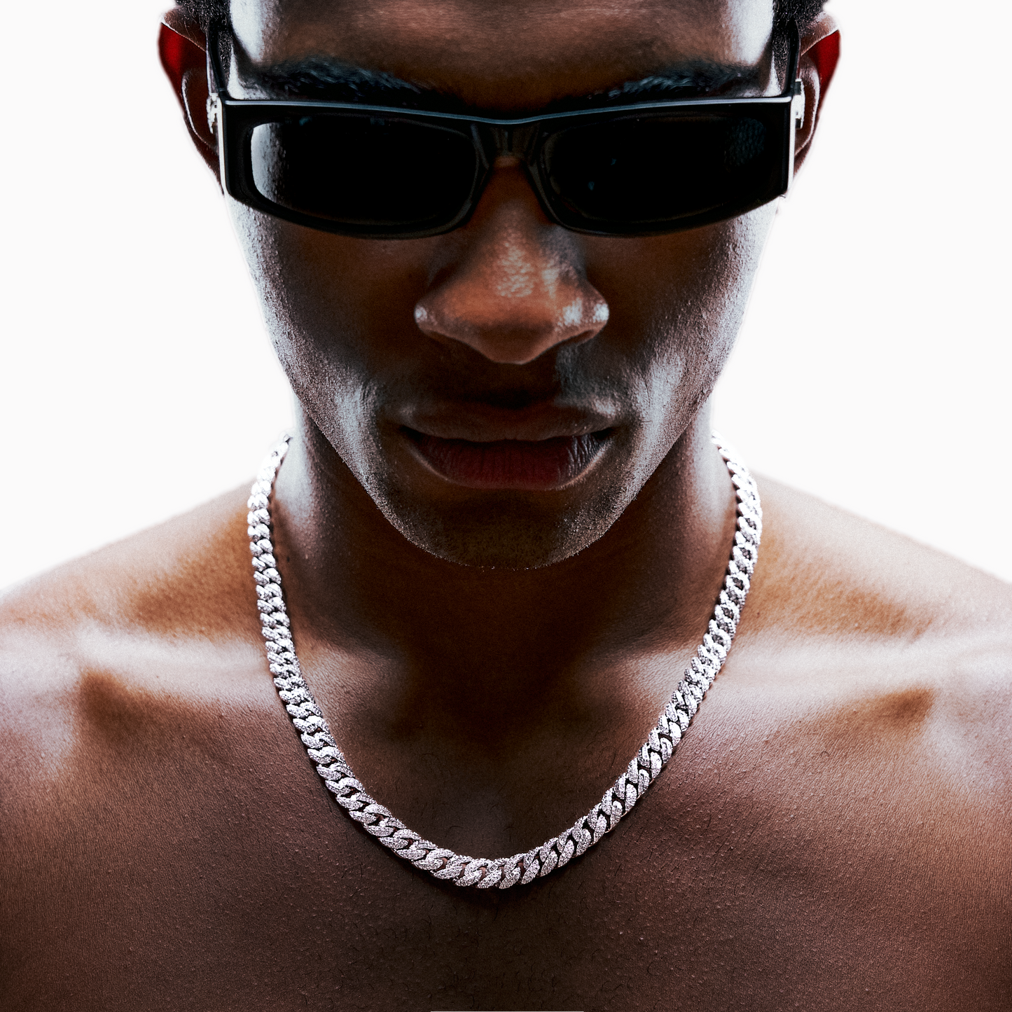 Chaîne Iced Icon Cuban link 8mm Argentée