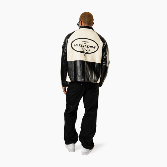 Leather Jacket Double Stars