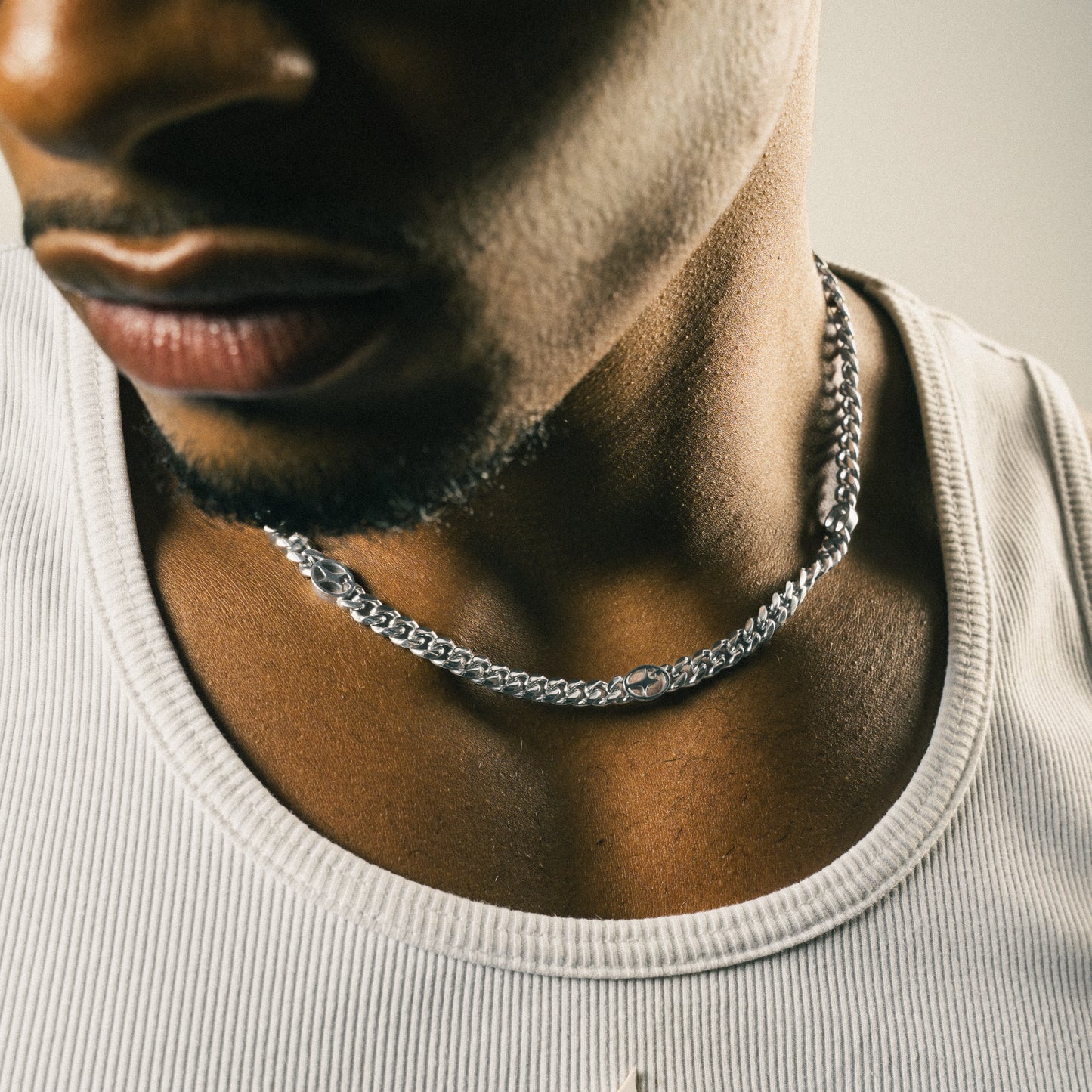 Chaîne Cuban link 6 mm Signature Argentée