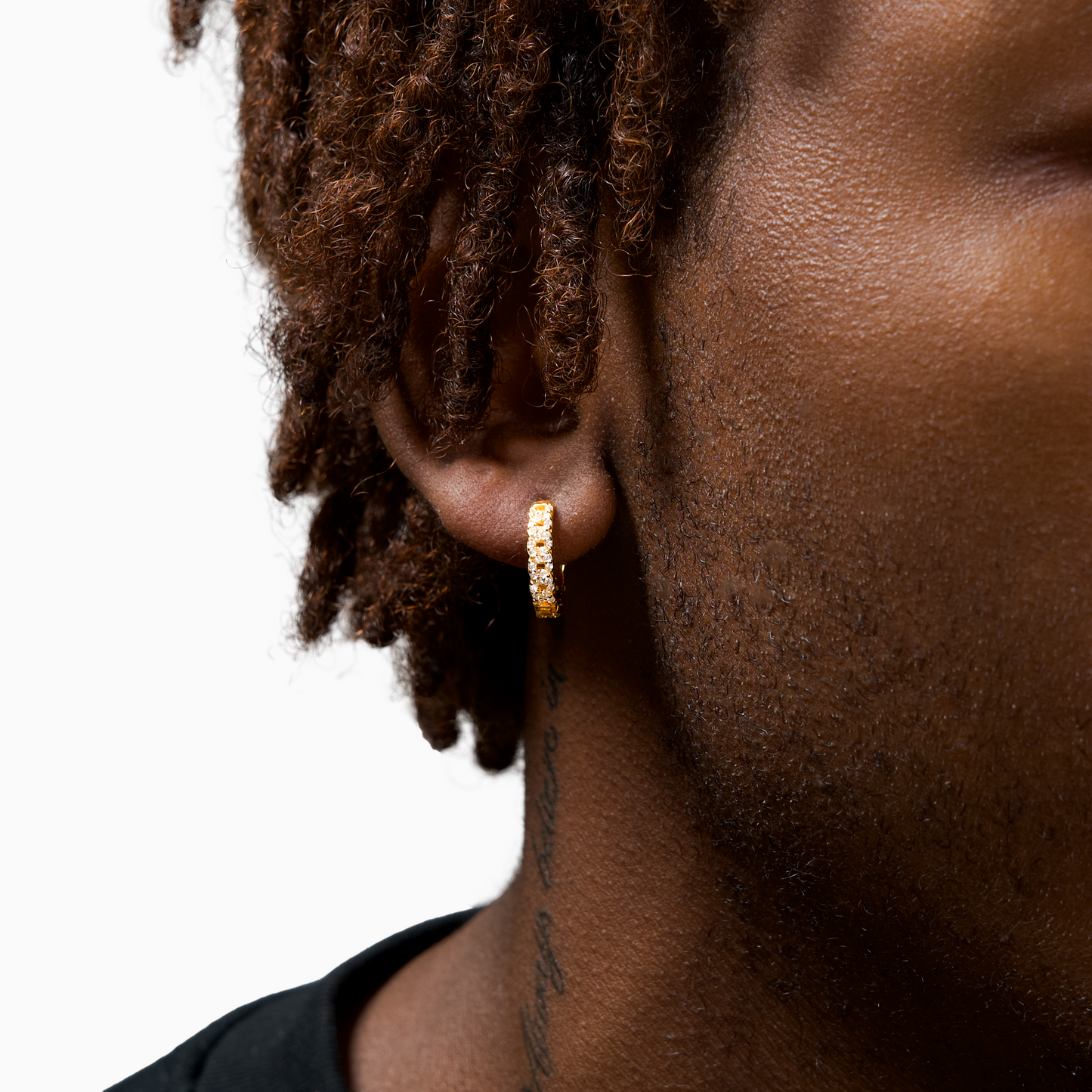 Iced Cuban Link Earrings Gold