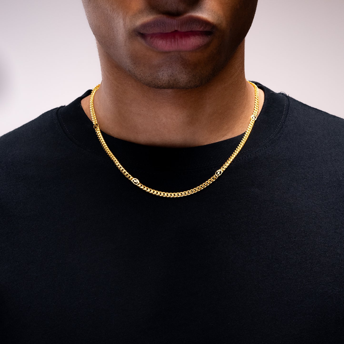 Cuban link chain 4 mm Signature Gold