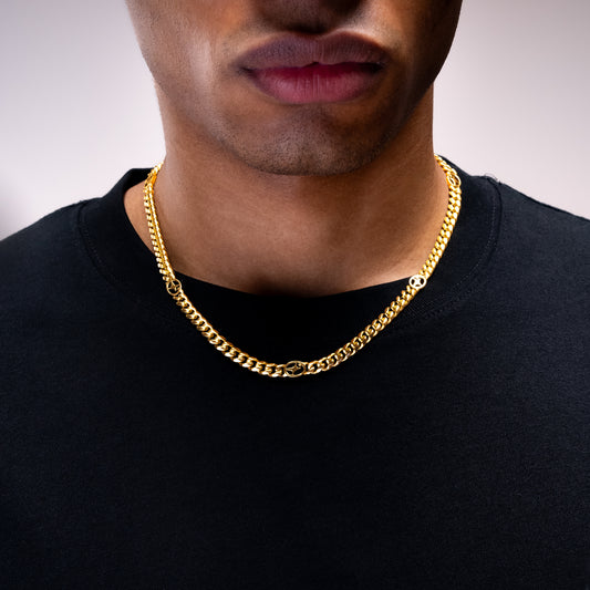 Cuban link chain 6 mm Signature Gold