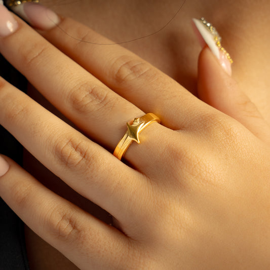 Signature ring dorée