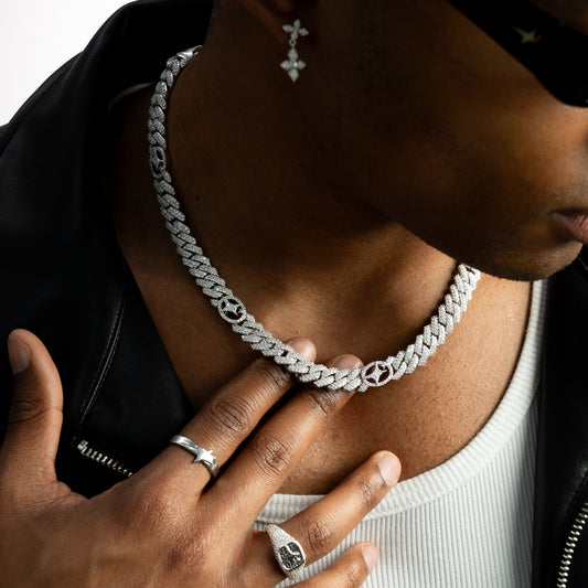 Signature Prong Link Chain 10mm Silver