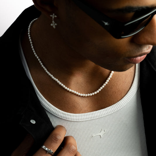 4mm silver Pearl chain