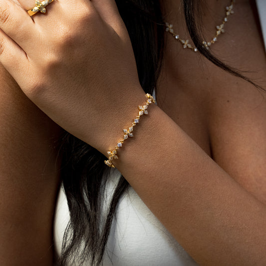 Iced Celestial Bracelet - Gold