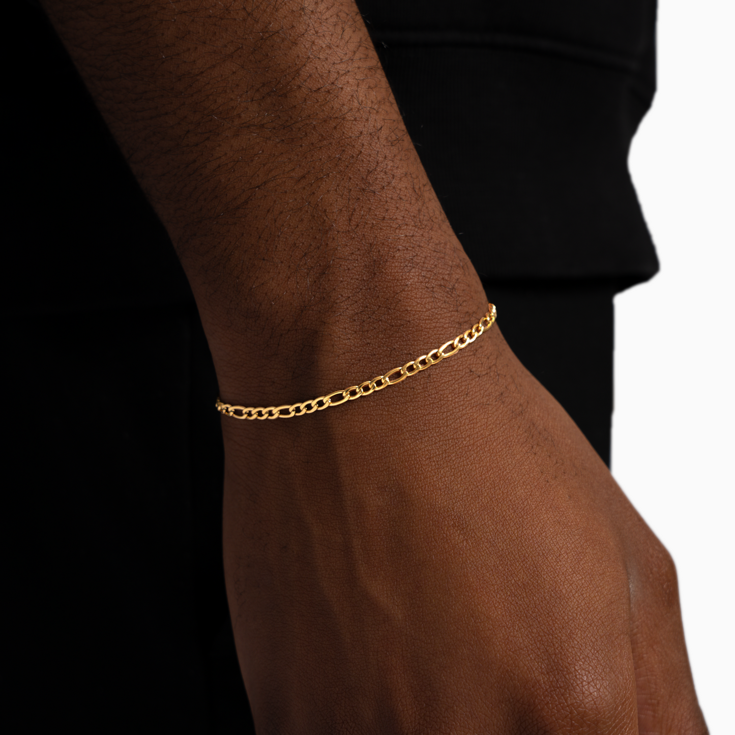 Figaro bracelet 2 mm gold