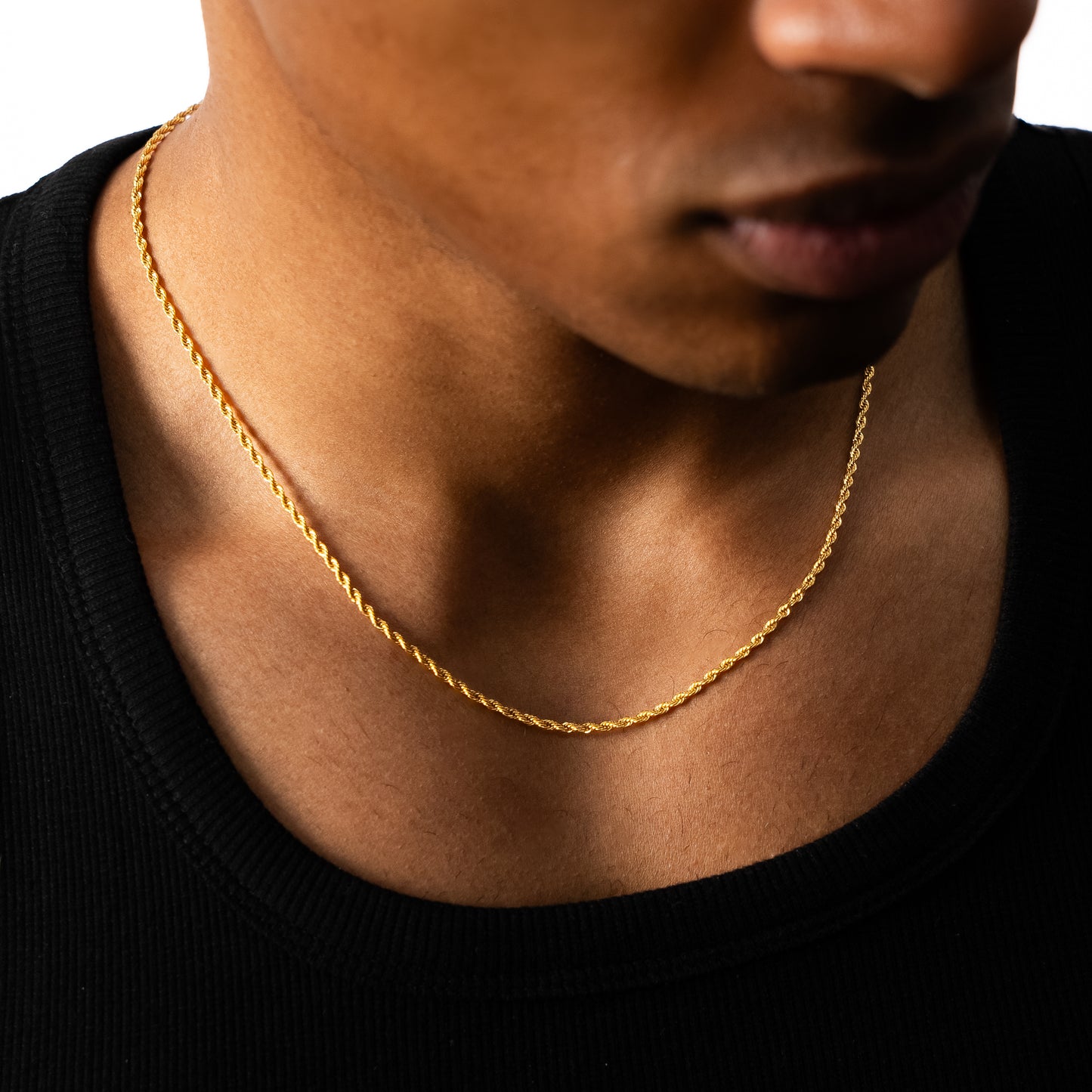 Rope chain 2 mm gold