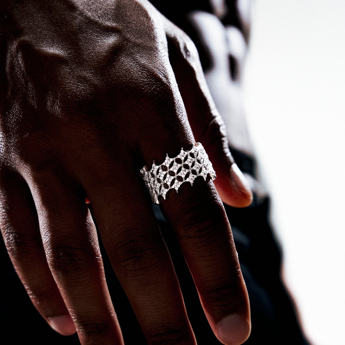 Iced Starfield band - Argent 925 / Moissanite VVS