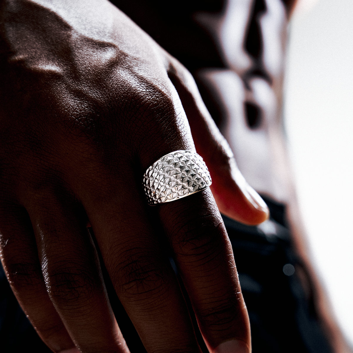 Starfield Round Signet ring - Silver