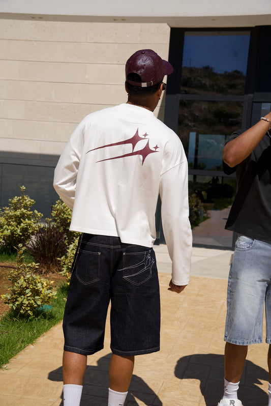 Long sleeve Twin Stars - White