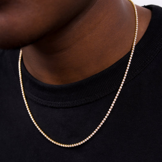 Tennis chain 2 mm gold