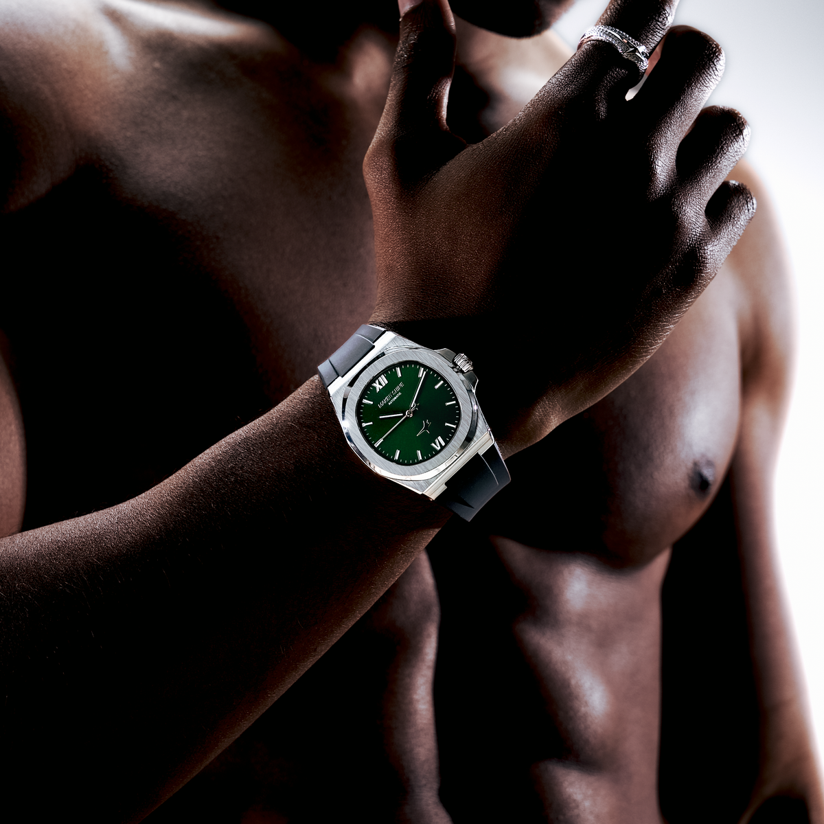 ASON1 - Cadran Vert & Bracelet Rubber