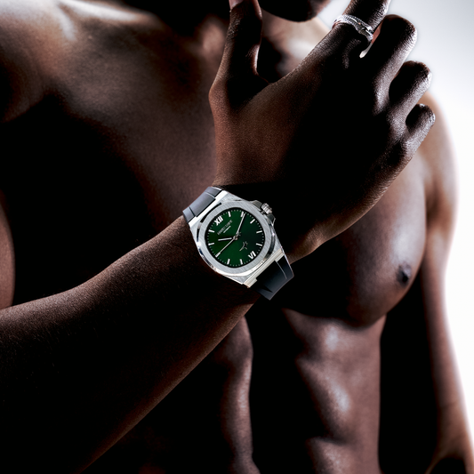 ASON1 - Cadran Vert & Bracelet Rubber