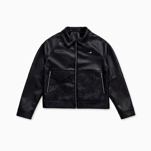 Leather Jacket Monogram - Noir & Moissanite