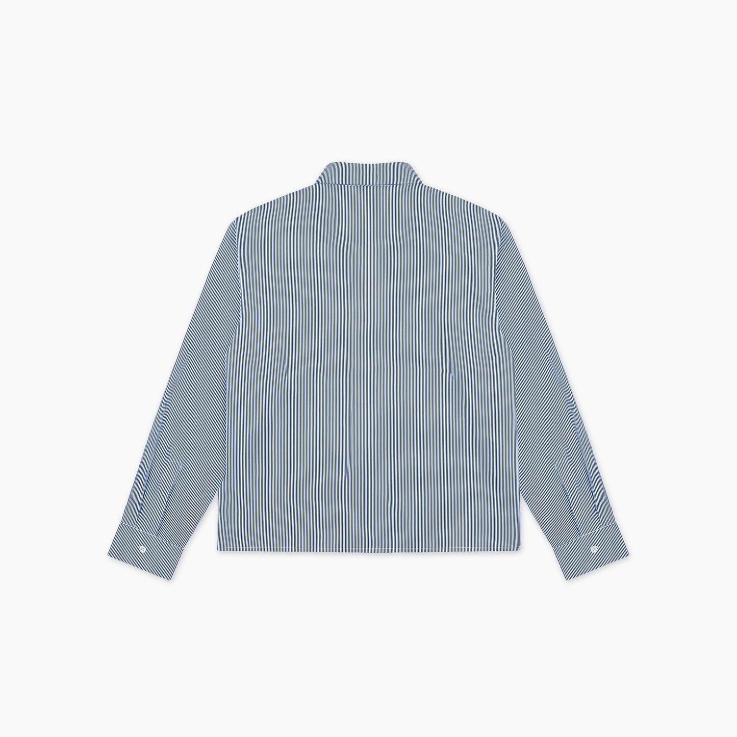 Striped Long-Sleeve Shirt - Blue & White